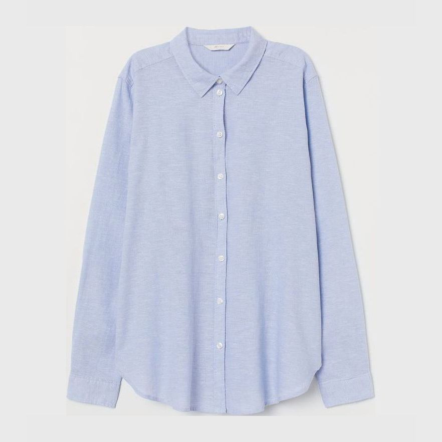 

Рубашка H&M 0816938002 36 (165/84А) Голубый меланж