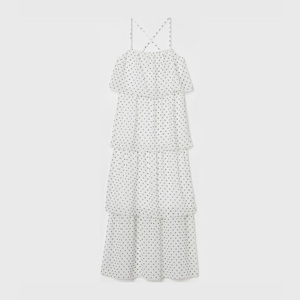

Платье H&M 0864116002  (165/88А) Белое с черным, Платье H&M 0864116002 38 (165/88А) Белое с черным