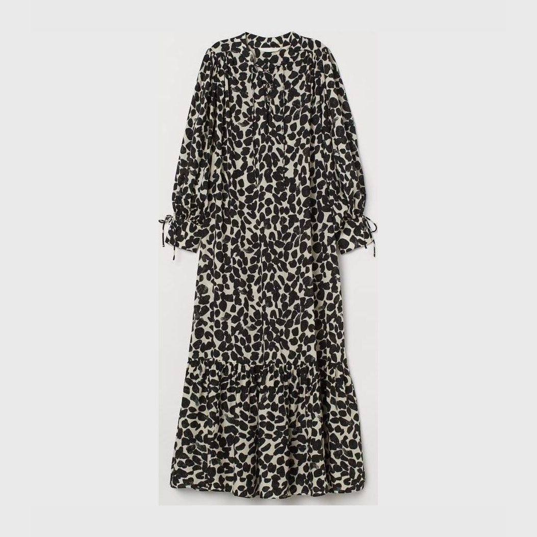 

Платье H&M 0891655001 M (170/96А) Светло-бежевое с черным