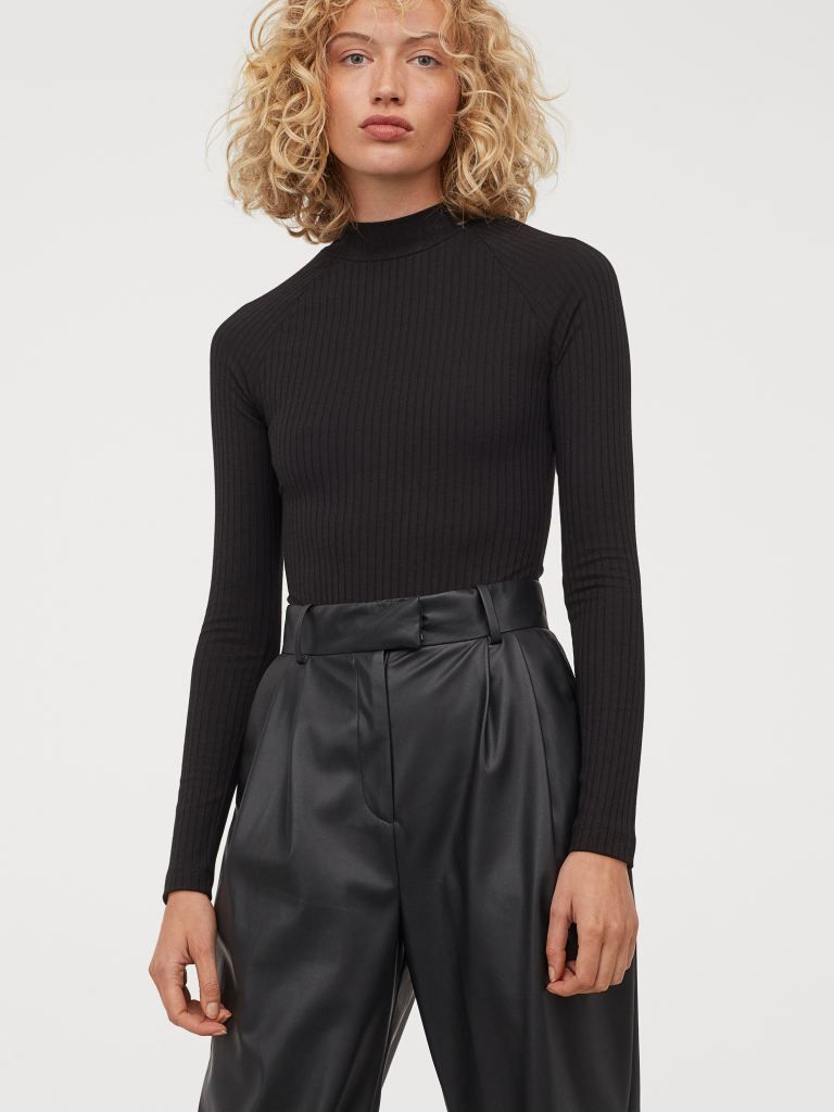 

Боди-водолазка H&M 0925509001 S (165/88А) Черная