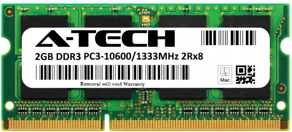 

Оперативная память A-Tech 2GB DDR3-1333 (PC3-10600) SODIMM 2Rх8 (AT2G1D3S1333ND8N15V)