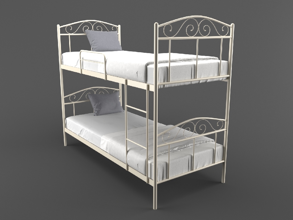 

Кровать MELBI Элис Люкс двухъярусная 90 см х 200 см Бежевый