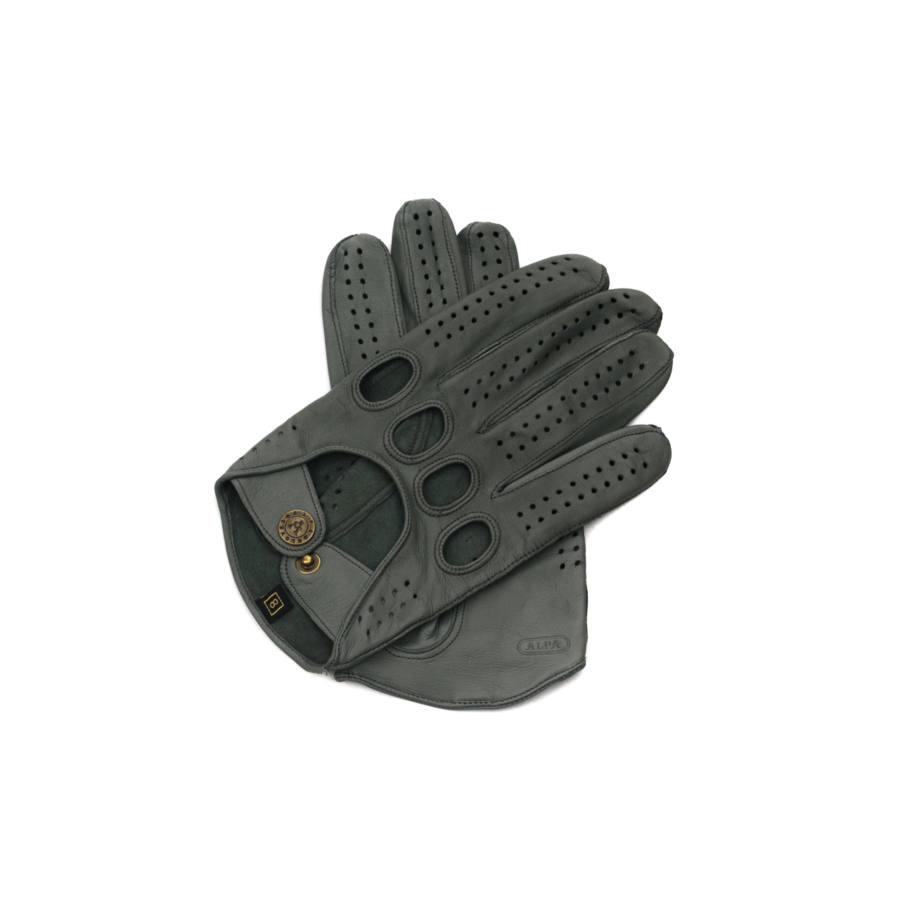 

Автомобильные перчатки мужские кожаные бренд Alpa Gloves серые 616-13 размер 8