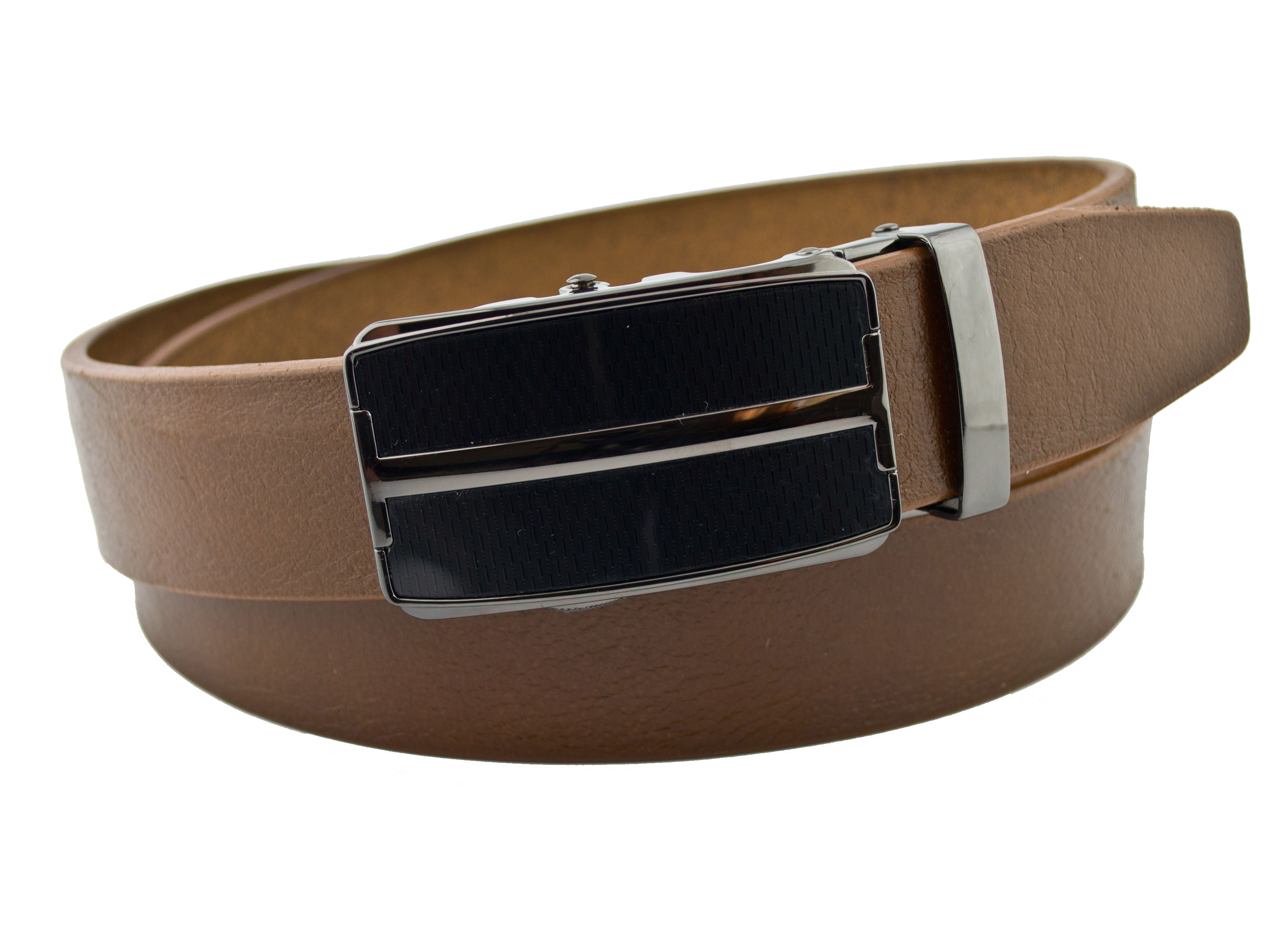 

Мужской кожаный ремень Real Leather 3,5 см для брюк светло коричневый 110 см-135 см