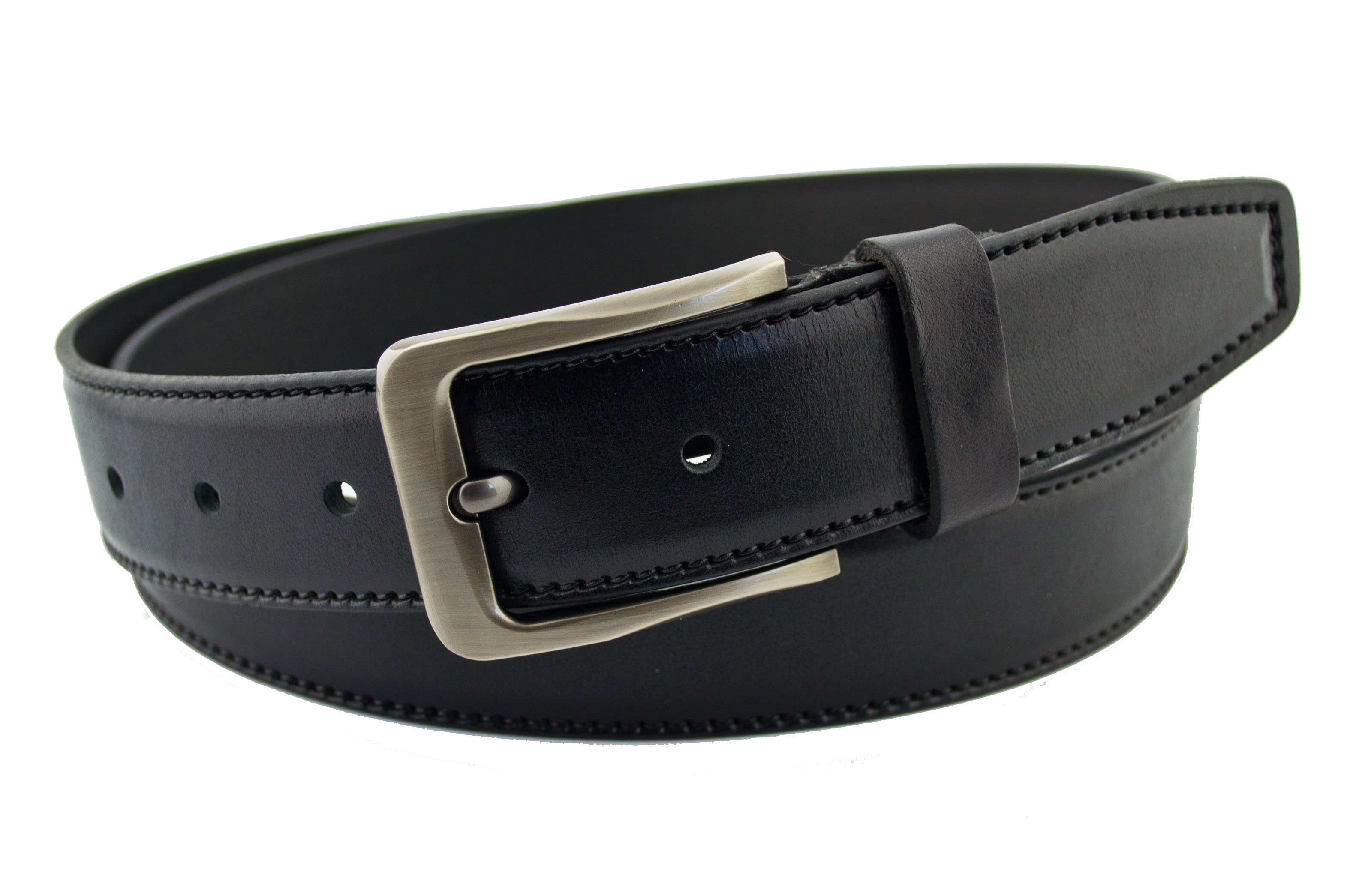 

Мужской кожаный ремень Diplom 3,5 см для брюк черный 110 см-135 см