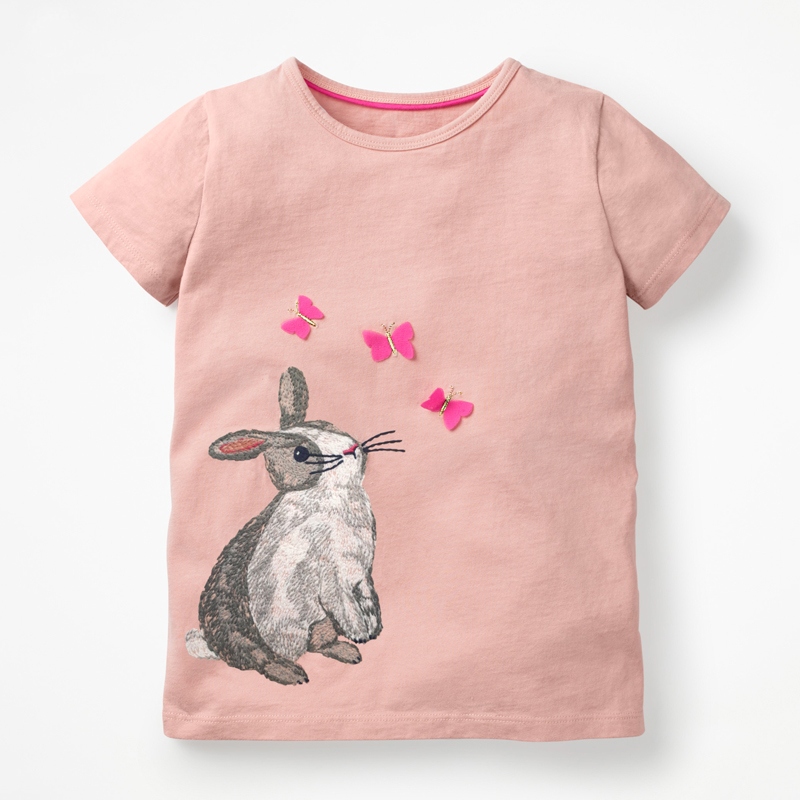 

Футболка для девочки Rabbit and butterflies Little Maven (92 / 2 года ) Розовый
