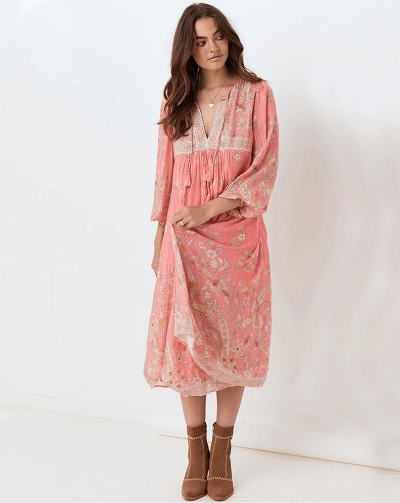 

Плаття жіноче в стилі Бохо Flowering Berni Fashion (L) Рожевий