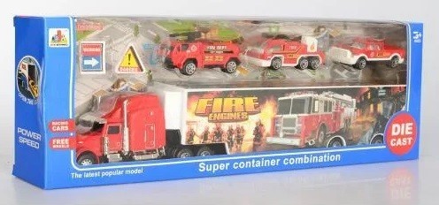 

Игровой набор пожарной техники Jia Yu Toy с трейлером