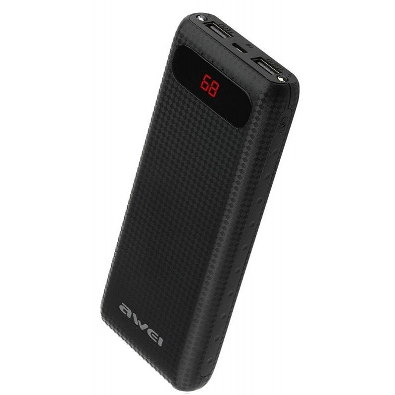 

Внешний аккумулятор Power Bank Awei P70K 20000 mAh Original Черный