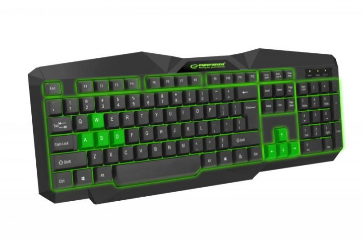 

Ігрова провідна клавіатура Esperanza EGK201 Black/Green (EGK201GUA)
