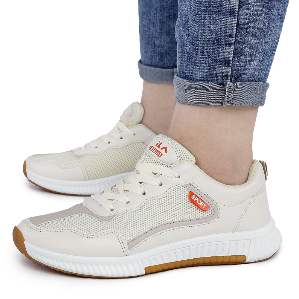 

Кроссовки женские Dual ILA Fashion спортивные бежевые демисезонные 36 р. - 24 см 1381935614