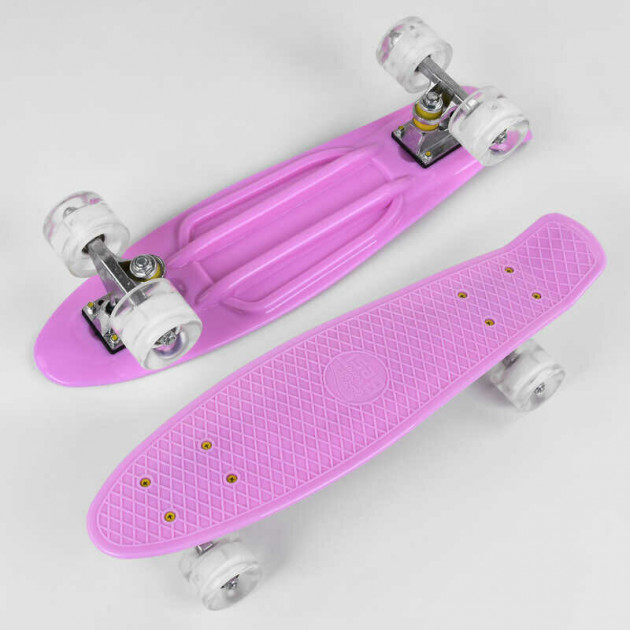 

Скейт Пенни борд для девочки 3805 Best Board светятся колеса, дека ребристая пластик Сиреневый (ST3805)