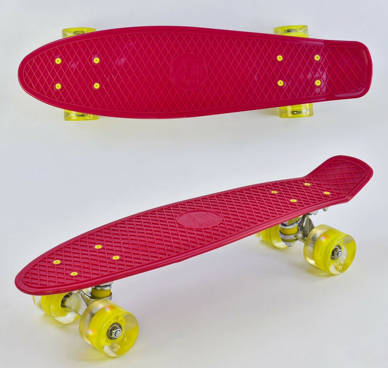 

Скейт Пенни борд 0220 (8) Best Board, КРАСНЫЙ, доска=55см, колёса PU со светом, диаметр 6см (ST 226800)
