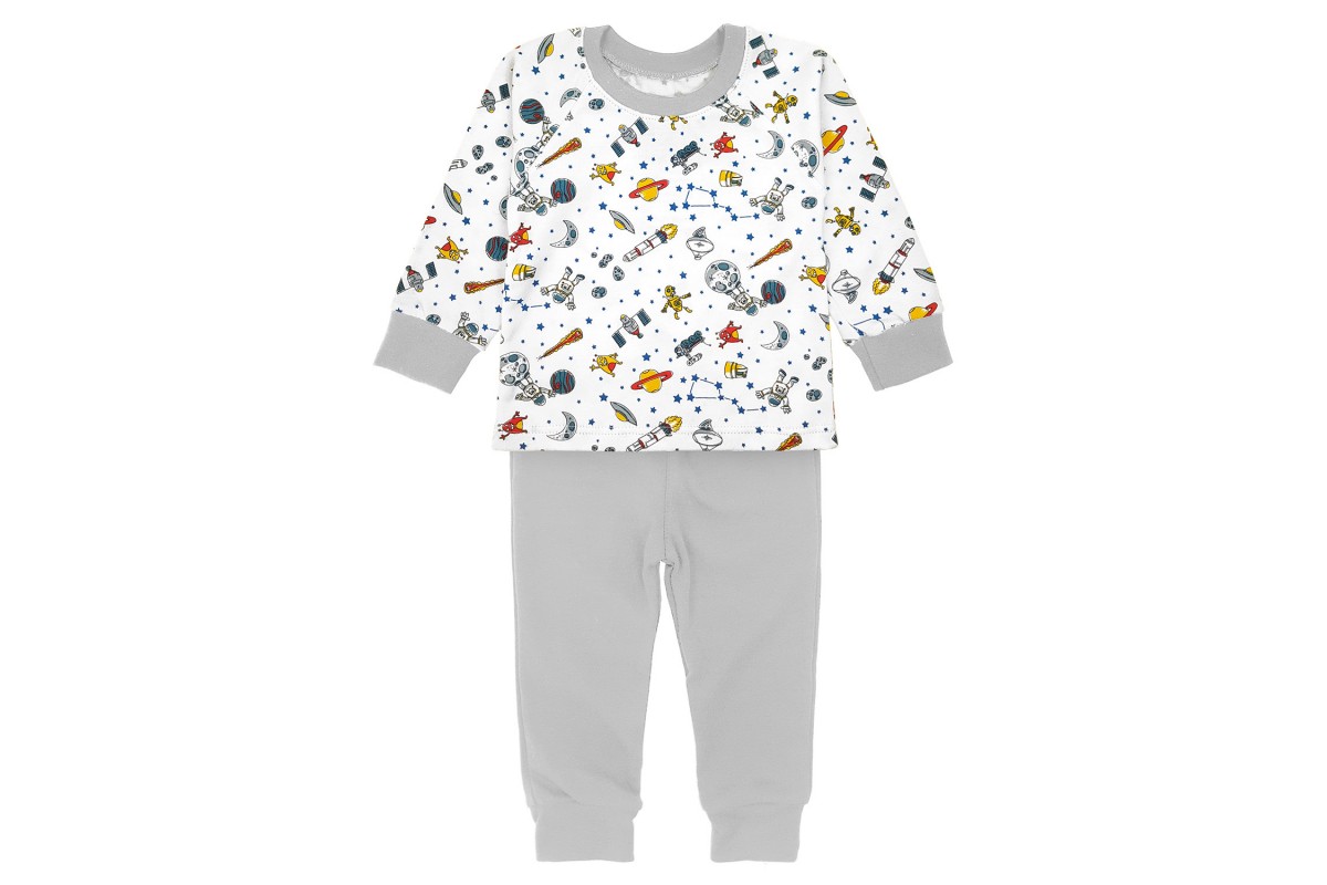 

Детская пижама dexter's для мальчика Космос серая 110 см