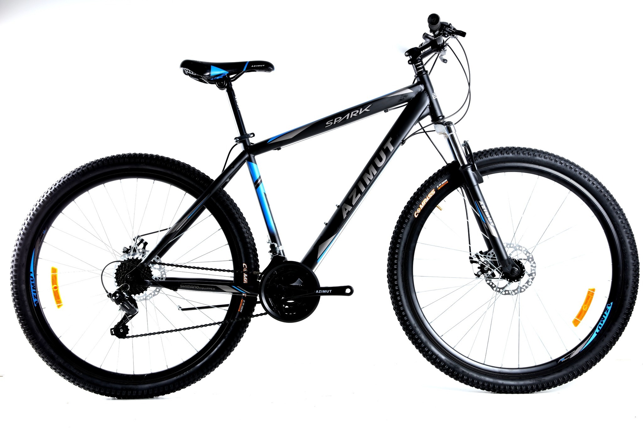 

Велосипед Azimut Spark 2021 Shimano 29" 21" Black / Blue (Spark/GFRD)