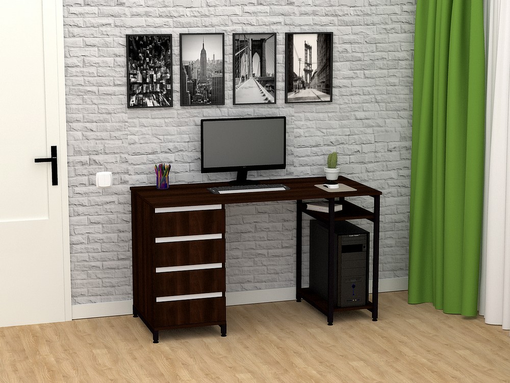 

Стол письменный FlashNika Loft СКЛ-7 130 орех болония