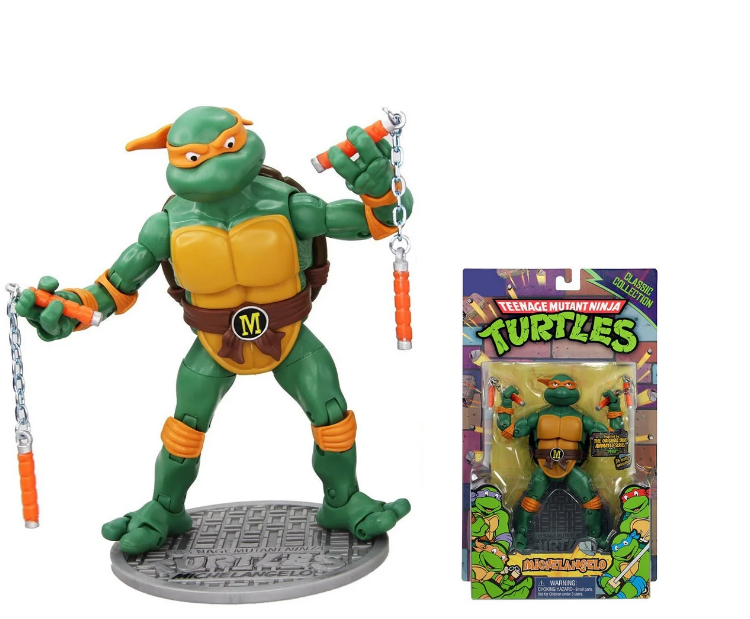 

Фигурка TMNT Черепашки-ниндзя -Michelangelo Классическая игрушка 15 см 34 точек артикуляции