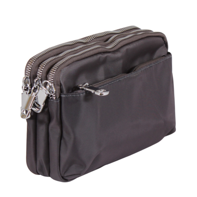 

Сумочка Luxury Leather Accessories из водонепроницаемого текстиля,33630.серая