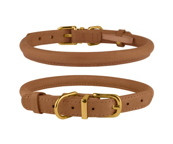 

Ошейник для Собак Круглый Кожаный BronzeDog Premium Crazy Светло-Коричневый 9 мм 36-46 см (002418)