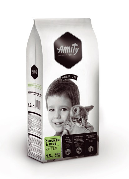 

Сухой корм для котят с курицей и рисом AMITY Kitten 1,5 кг