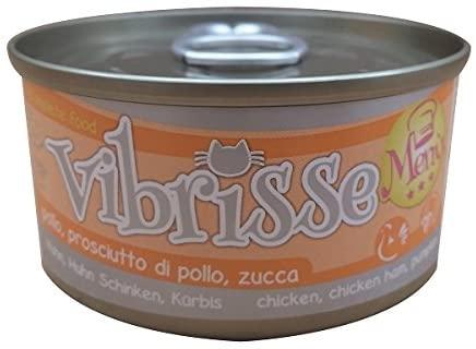 

Блок консервированного корма для котов Croci VIBRISSE MENU курица с ветчиной в тыквенном соусе 24 шт * 70 г