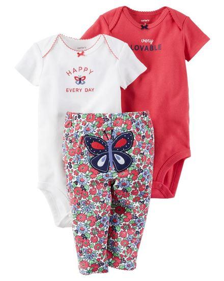 

Комплект 3 в 1 Carters Детский Трикотажный 72-78 см Красный-Белый 126G809