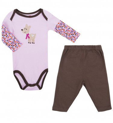 

Комплект 2 в 1 Baby Hudson Детский Трикотажный 72 см Розовый-Коричневый 55035