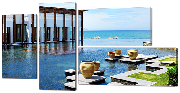 

Модульная картина Interno Холст Вилла на побережье 124x66см