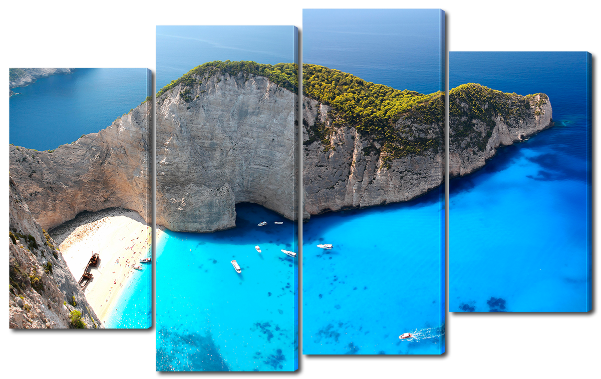 

Модульная картина Interno Эко кожа Бухта Навагио 114х69см (A1545М)