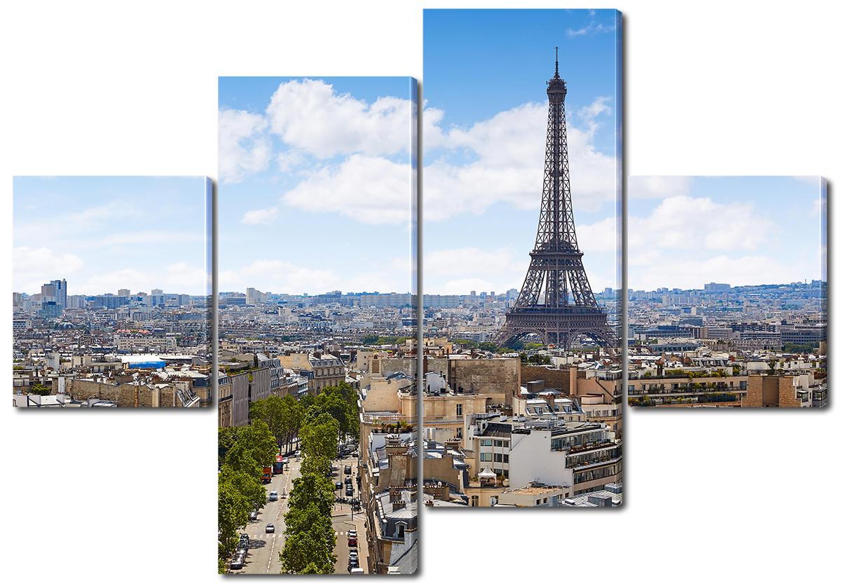 

Модульная картина Interno Эко кожа Башня в Париже, Франция 126х85см