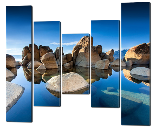 

Модульная картина Interno Холст Камни и вода 108х89см