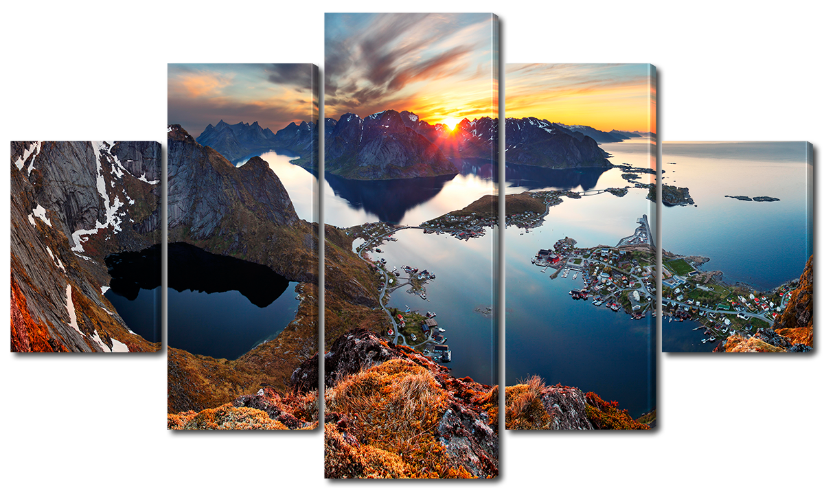 

Модульная картина Interno Холст Поселение в горах 185х106см