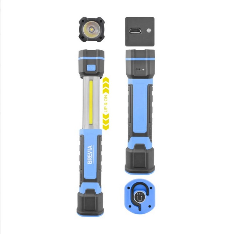 

Фонарь для Кемпинга светодиодный для рыбалки или дома Brevia 3W COB+1W LED 300lm 2000mAh (11340)