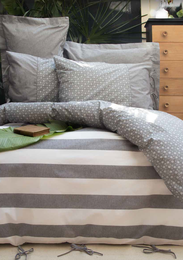 

Постельное белье Issimo Home Burton евро серое 160х220