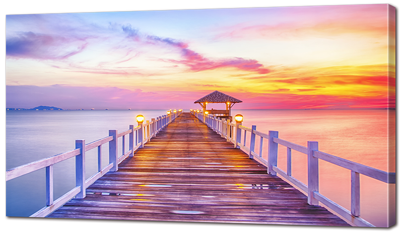 

Картина Interno Эко кожа Морской пирс 120х69см