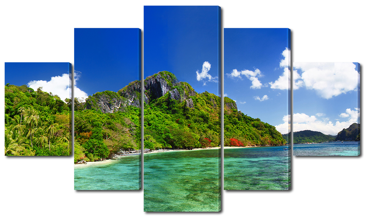 

Модульная картина Interno Холст Побережье острова 158х90см