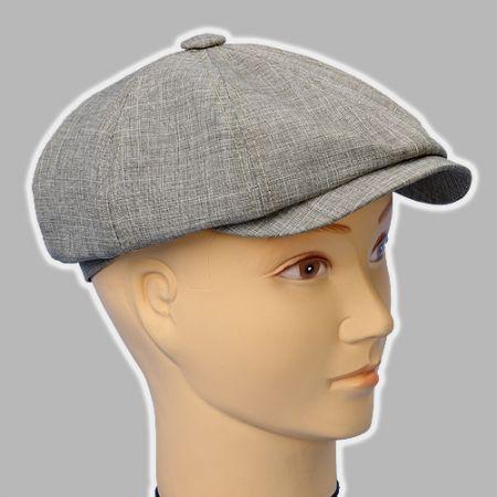 

Кепка мужская восьмиклинка из льна св.серый 6107/12.2 Ellipse 56 размер XL / 59-60