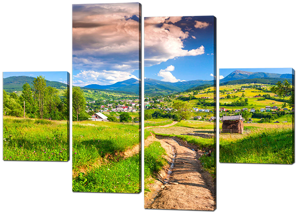 

Модульная картина Interno Холст Деревенская дорога 166x123см