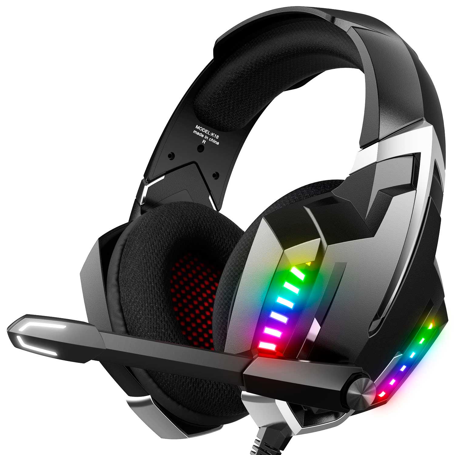

Игровые наушники накладные ONIKUMA Gaming with LED K18 black