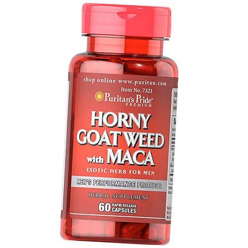 

Горянка и Мака, Horny Goat Weed with Maca, Puritan's Pride 60капс (08367011)