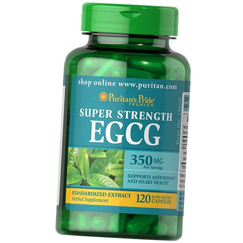 

Натуральный Экстракт зеленого чая, Super Strength EGCG 350, Puritan's Pride 120капс (71367063)