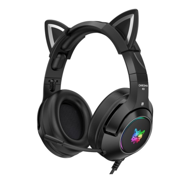 

Игровые наушники накладные ONIKUMA Gaming CAT with LED K9 black