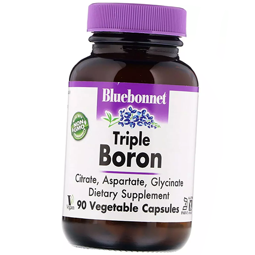 

Тройной Бор, Triple Boron, Bluebonnet Nutrition 90вегкапс (36393103)