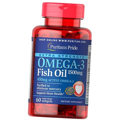 

Рыбий жир, Омега 3, Omega-3 Fish Oil 1500, Puritan's Pride 60гелкапс (67367026)