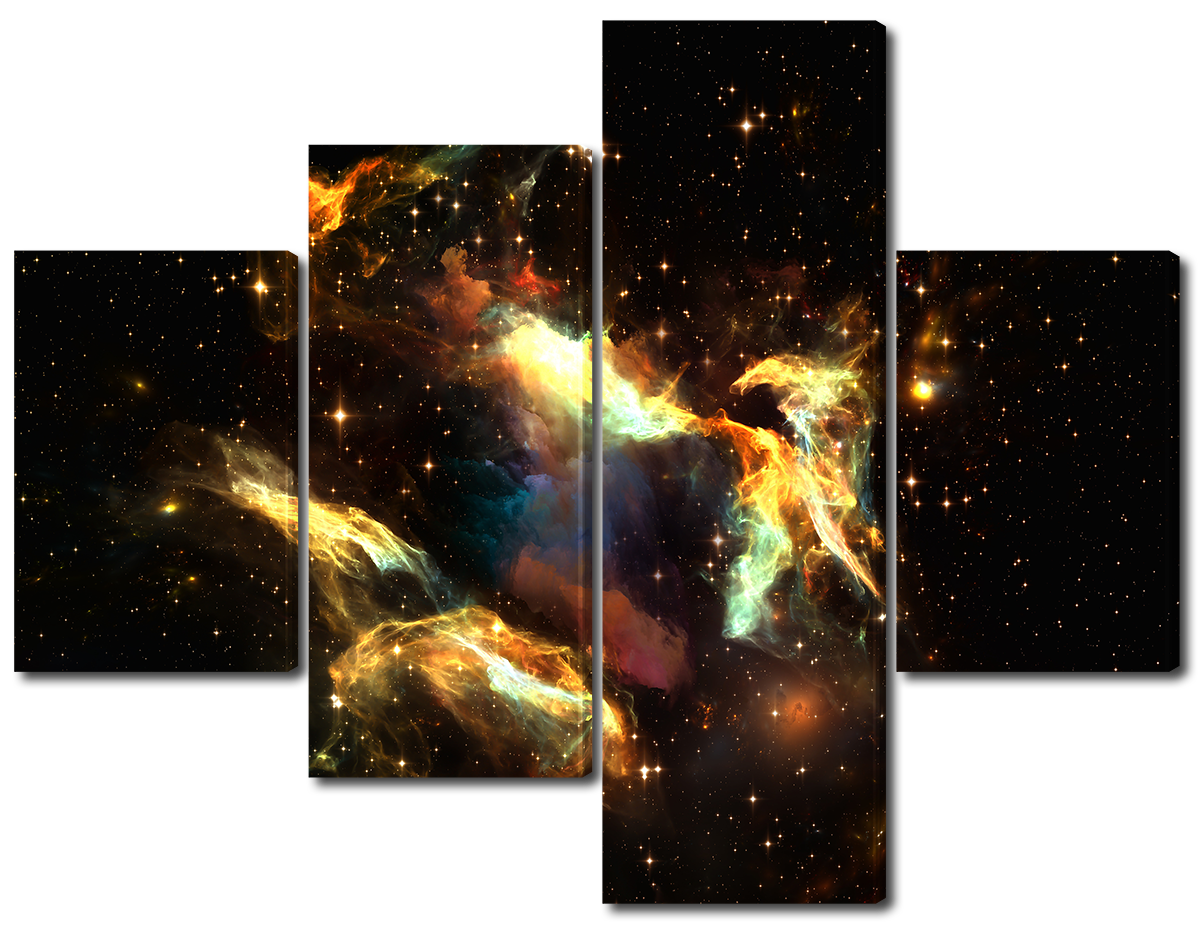 

Модульная картина Interno Холст Космическая туманность 126x94см