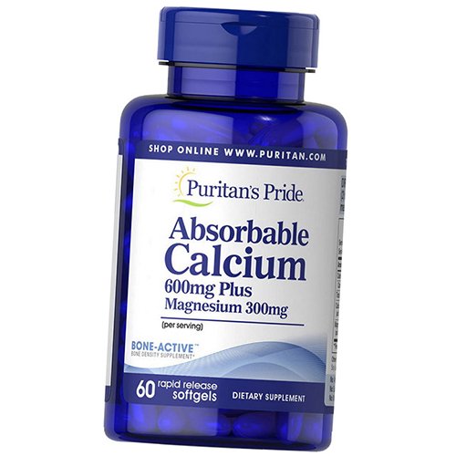 

Кальций Магний, Absorbable Calcium plus Magnesium, Puritan's Pride 60гелкапс (36367220)