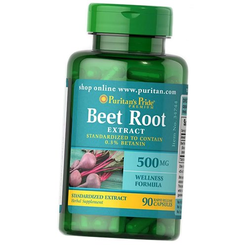 

Экстракт Корня свеклы, Beet Root Extract 500, Puritan's Pride 90капс (71367057)