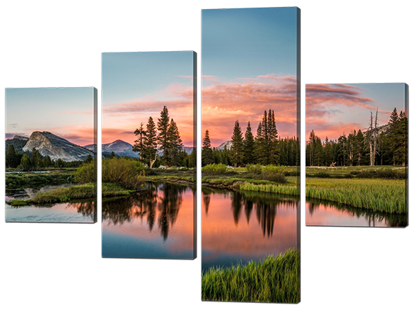 

Модульная картина Interno Холст Озеро тихое 166x125см