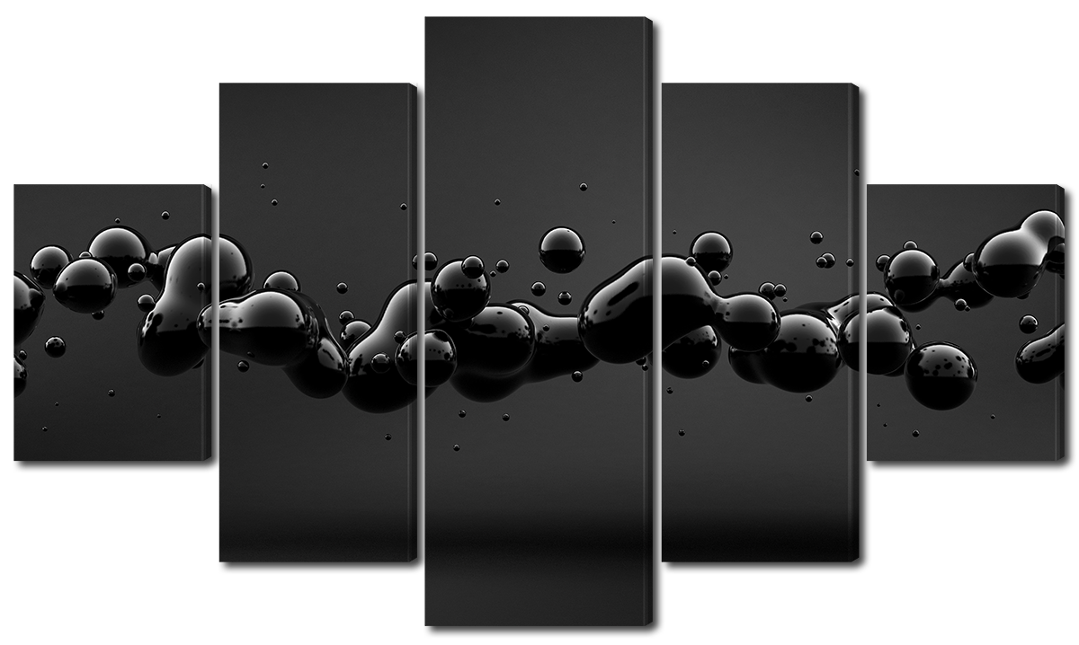 

Модульная картина Interno Эко кожа Объемные масляные капли 123х69см