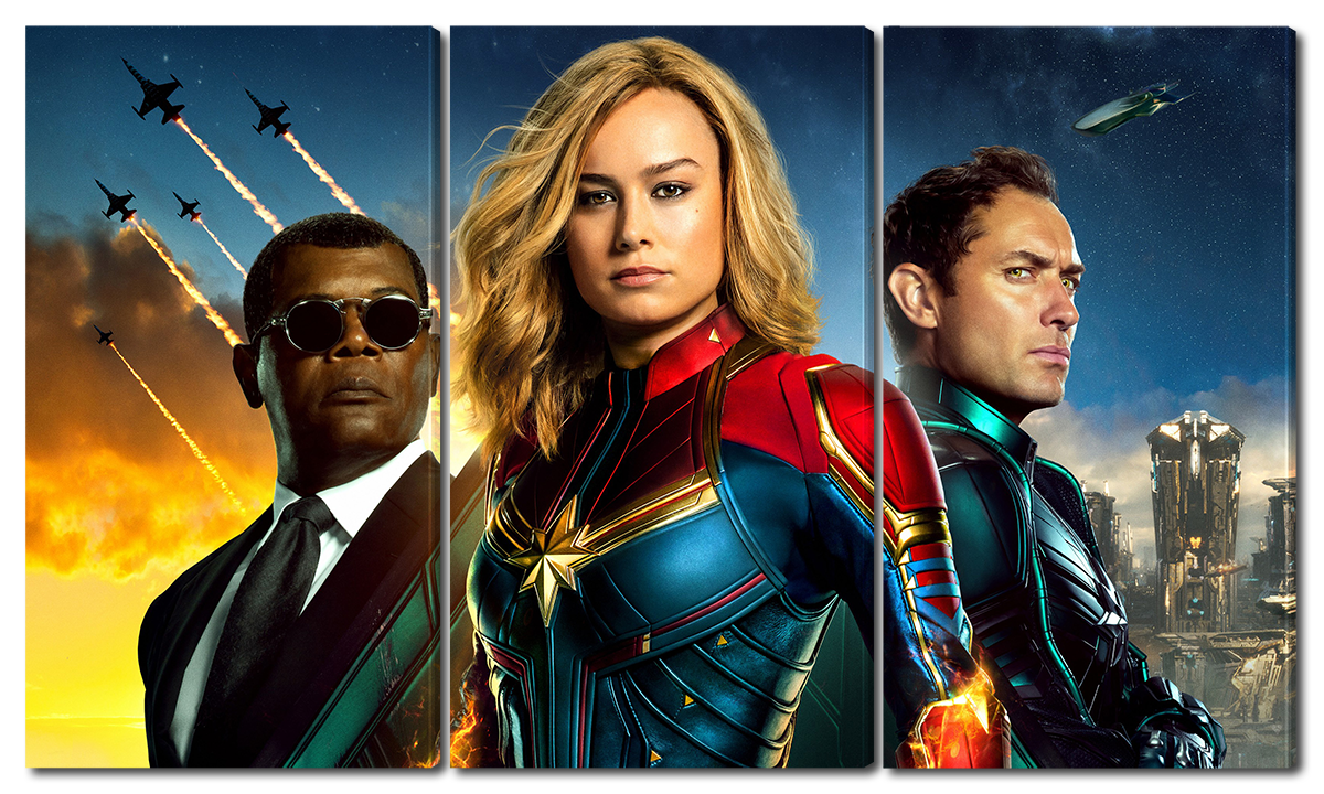 

Модульная картина Interno Эко кожа Герои Марвел 84х47см